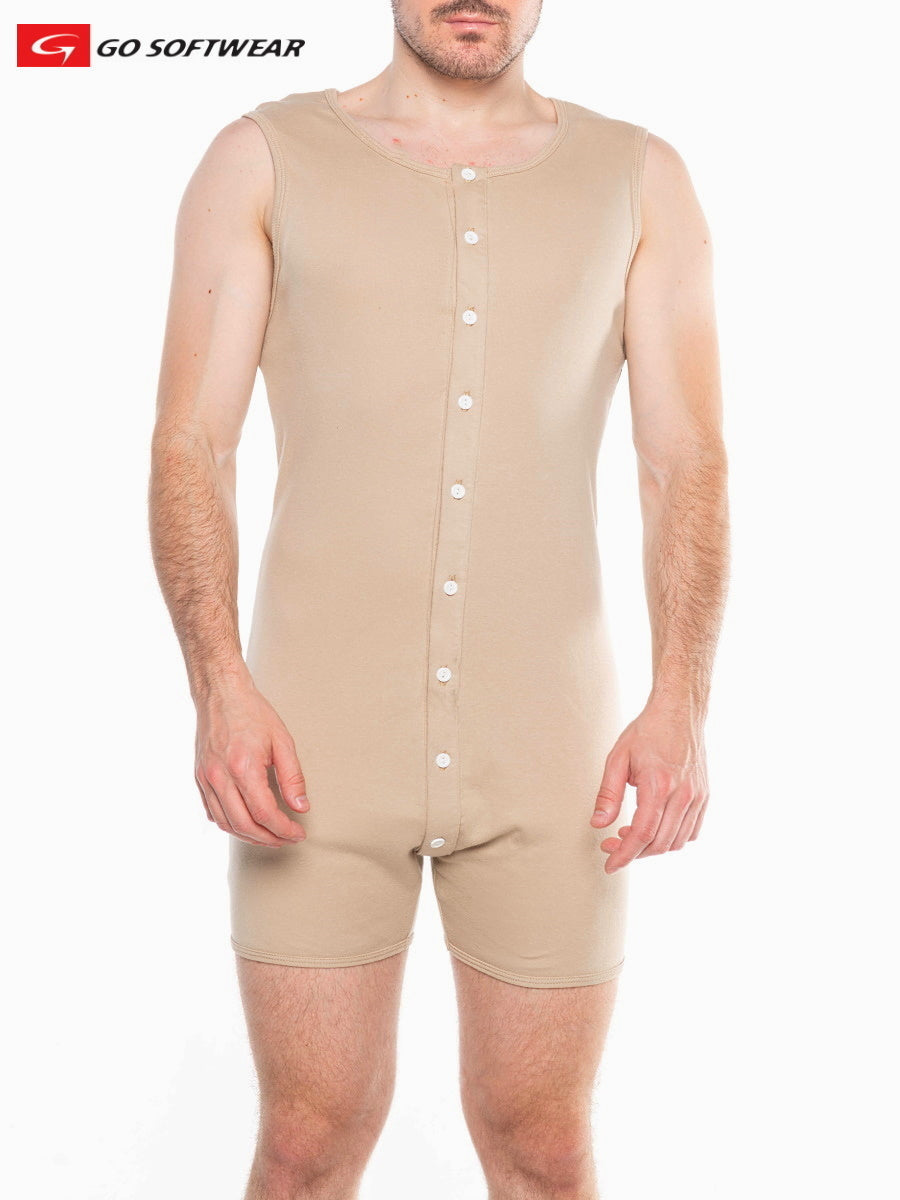 Go Softwear 4718 Men's Lumber Jack Open Back Onesy - Pebble Tan