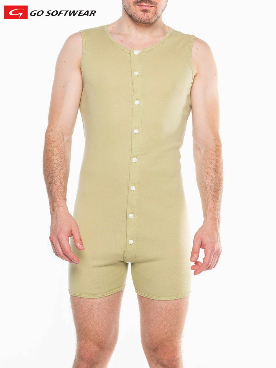 Go Softwear 4718 Men's Lumber Jack Open Back Onesy - Light Sage