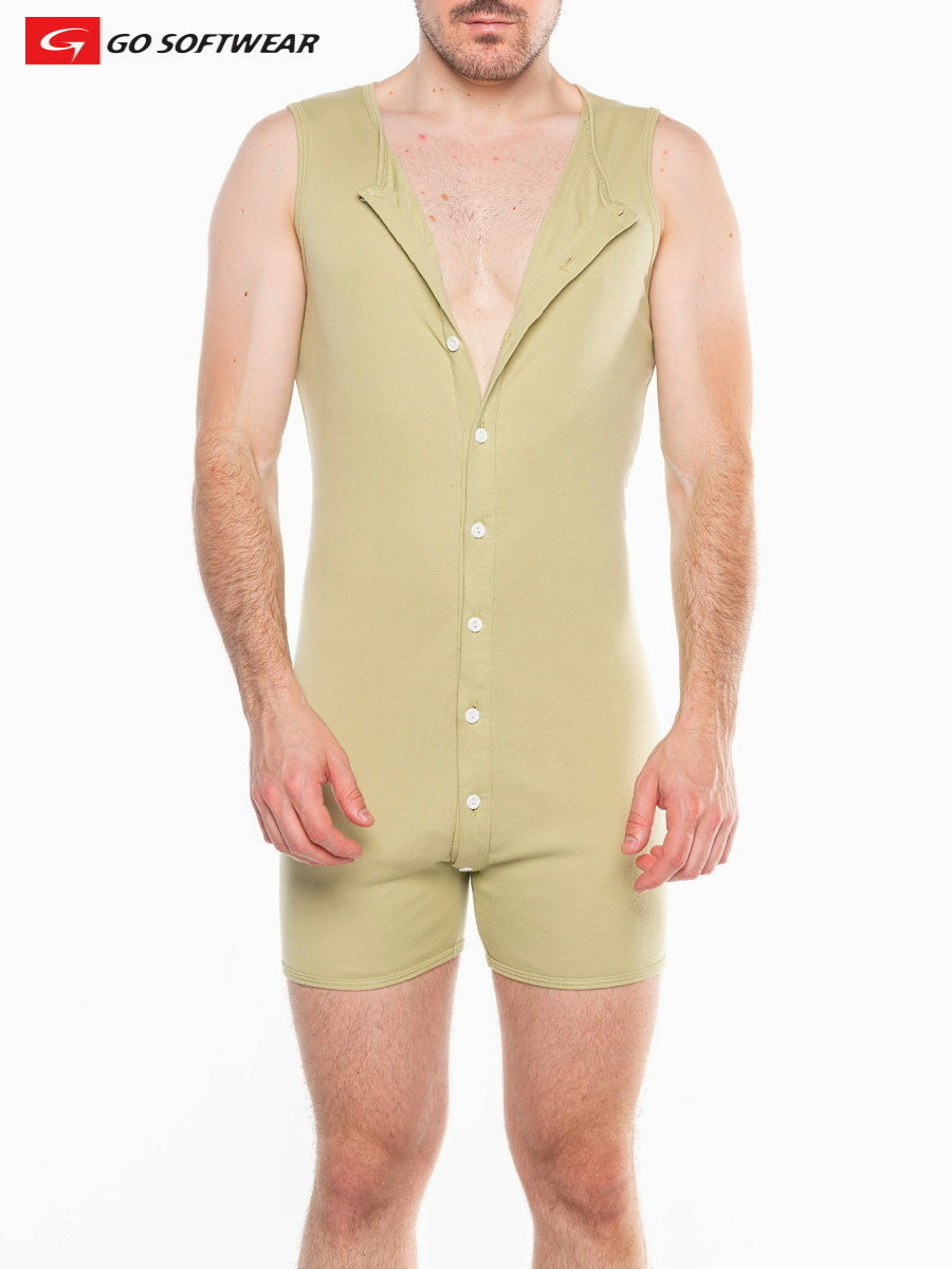 Go Softwear 4718 Men's Lumber Jack Open Back Onesy - Light Sage