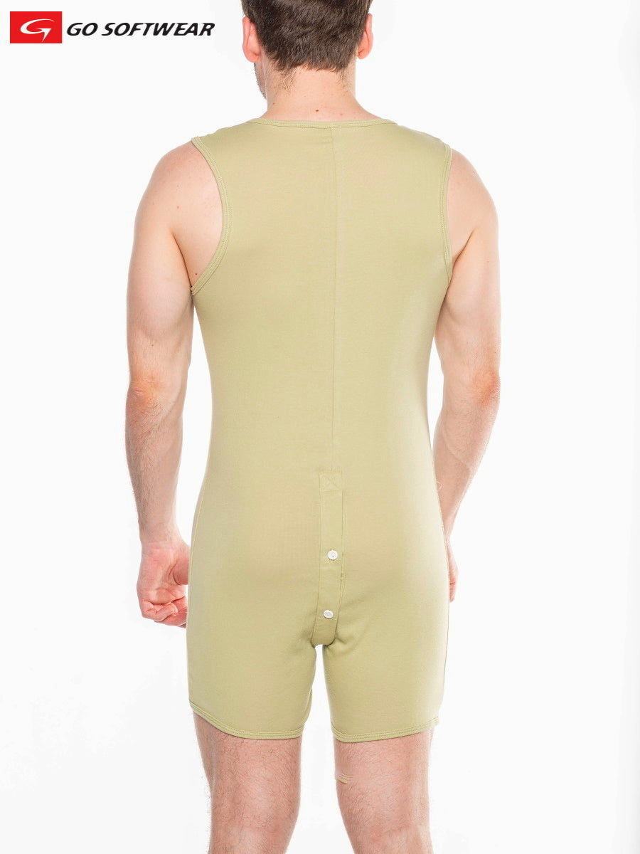 Go Softwear 4718 Men's Lumber Jack Open Back Onesy - Light Sage