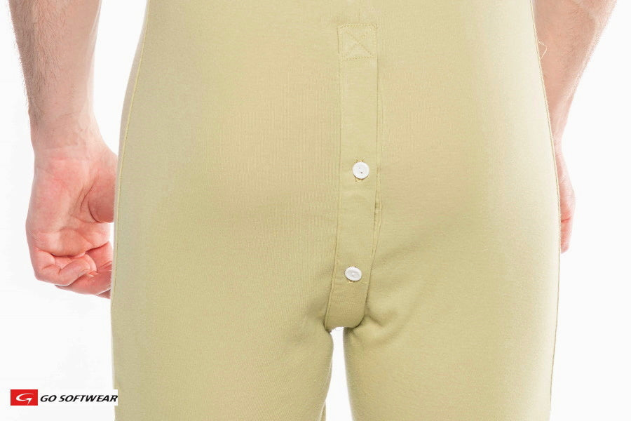 Go Softwear 4718 Men's Lumber Jack Open Back Onesy - Light Sage