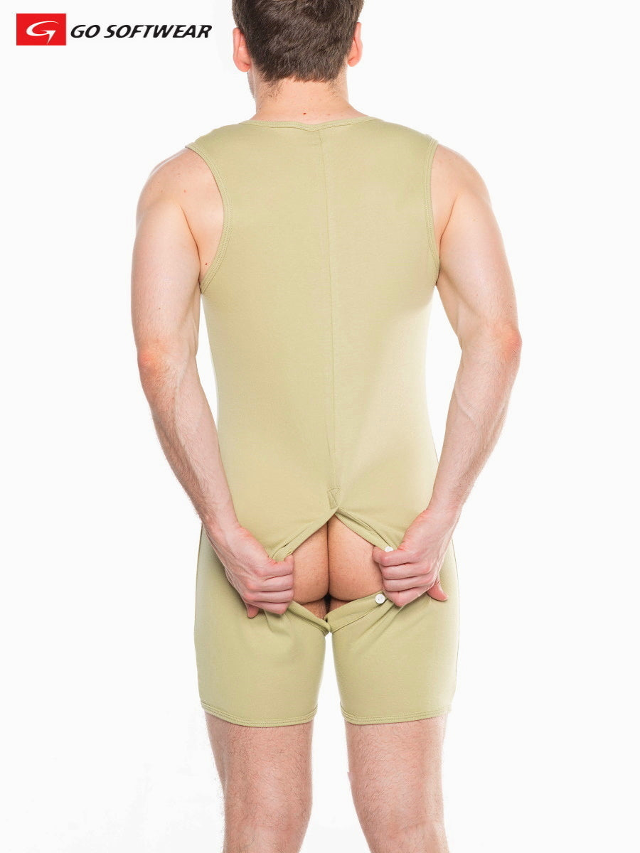 Go Softwear 4718 Men's Lumber Jack Open Back Onesy - Light Sage