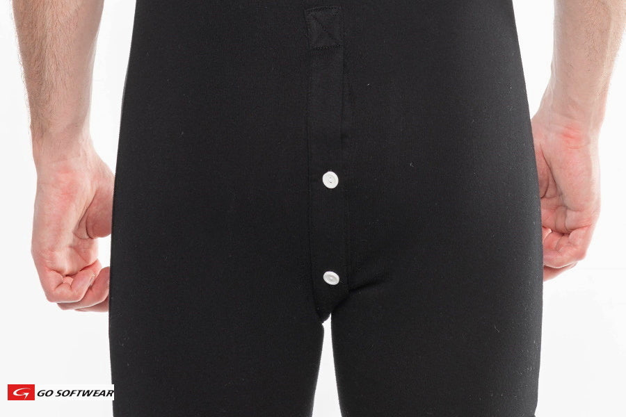 Go Softwear 4718 Men's Lumber Jack Open Back Onesy - Black