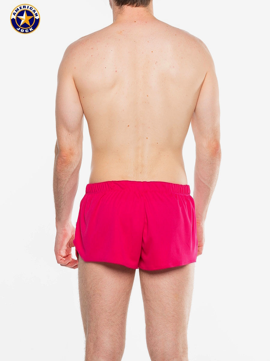 AMERICAN JOCK 8316 Men's Ultra Running Short - Paradise Pink