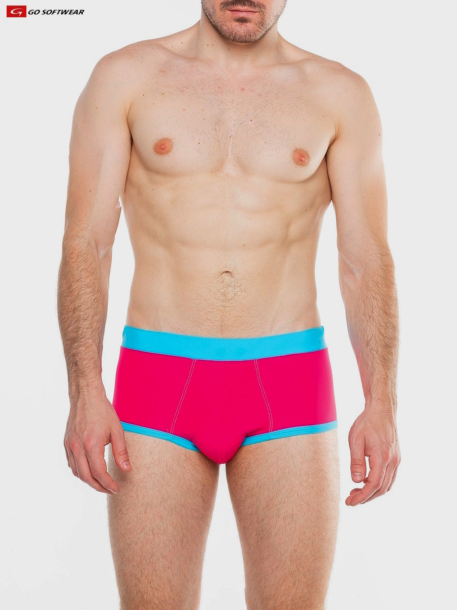 Go Softwear 4507 Men's Splash Full-Cut Brief Swim - Paradise Pink