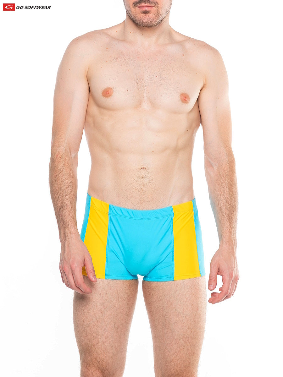 Go Softwear 4510 Men's Splash Sq-Cut Swim w/Cock-Ring - Aquamarine