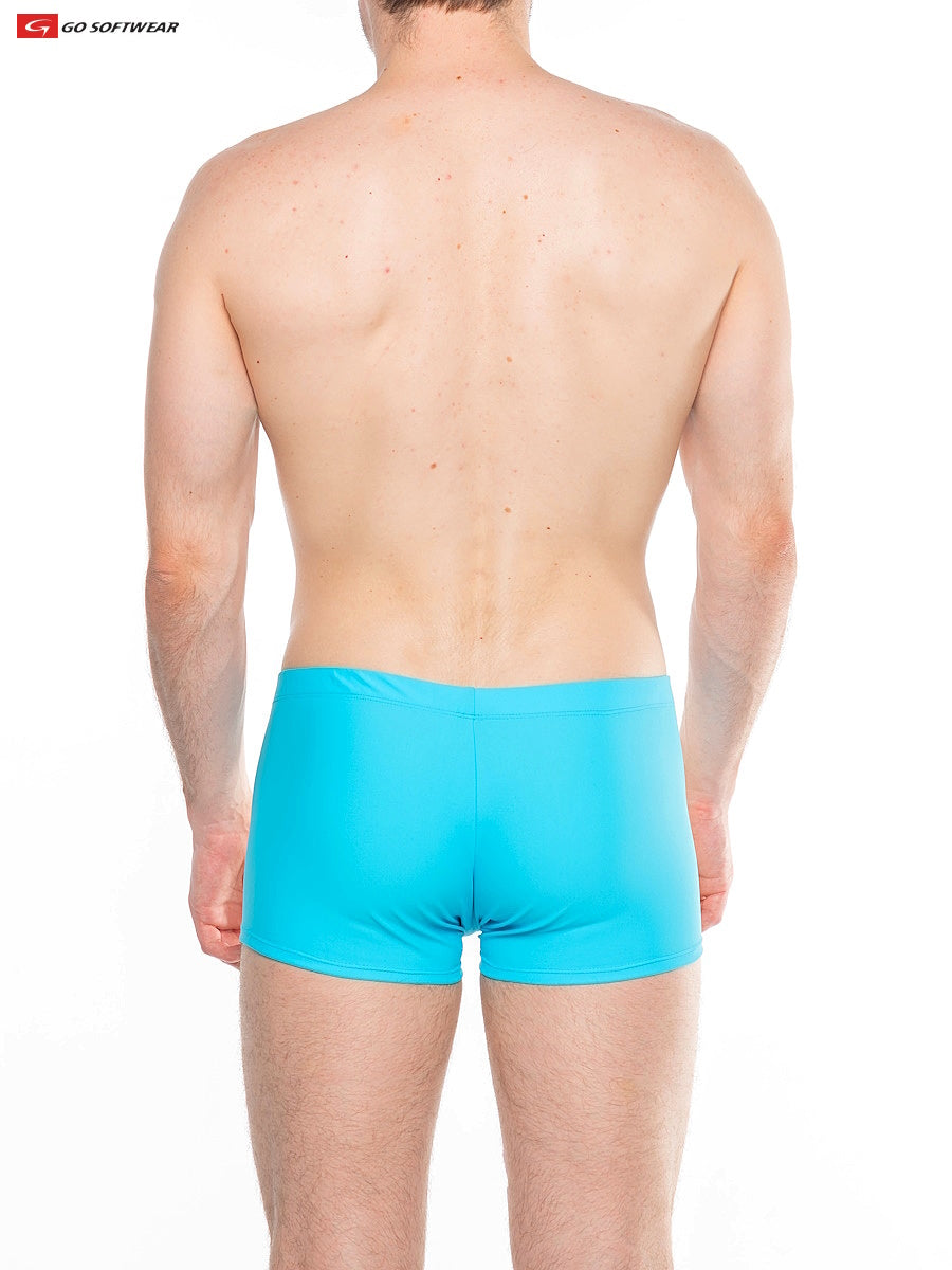 Go Softwear 4510 Men's Splash Sq-Cut Swim w/Cock-Ring - Aquamarine