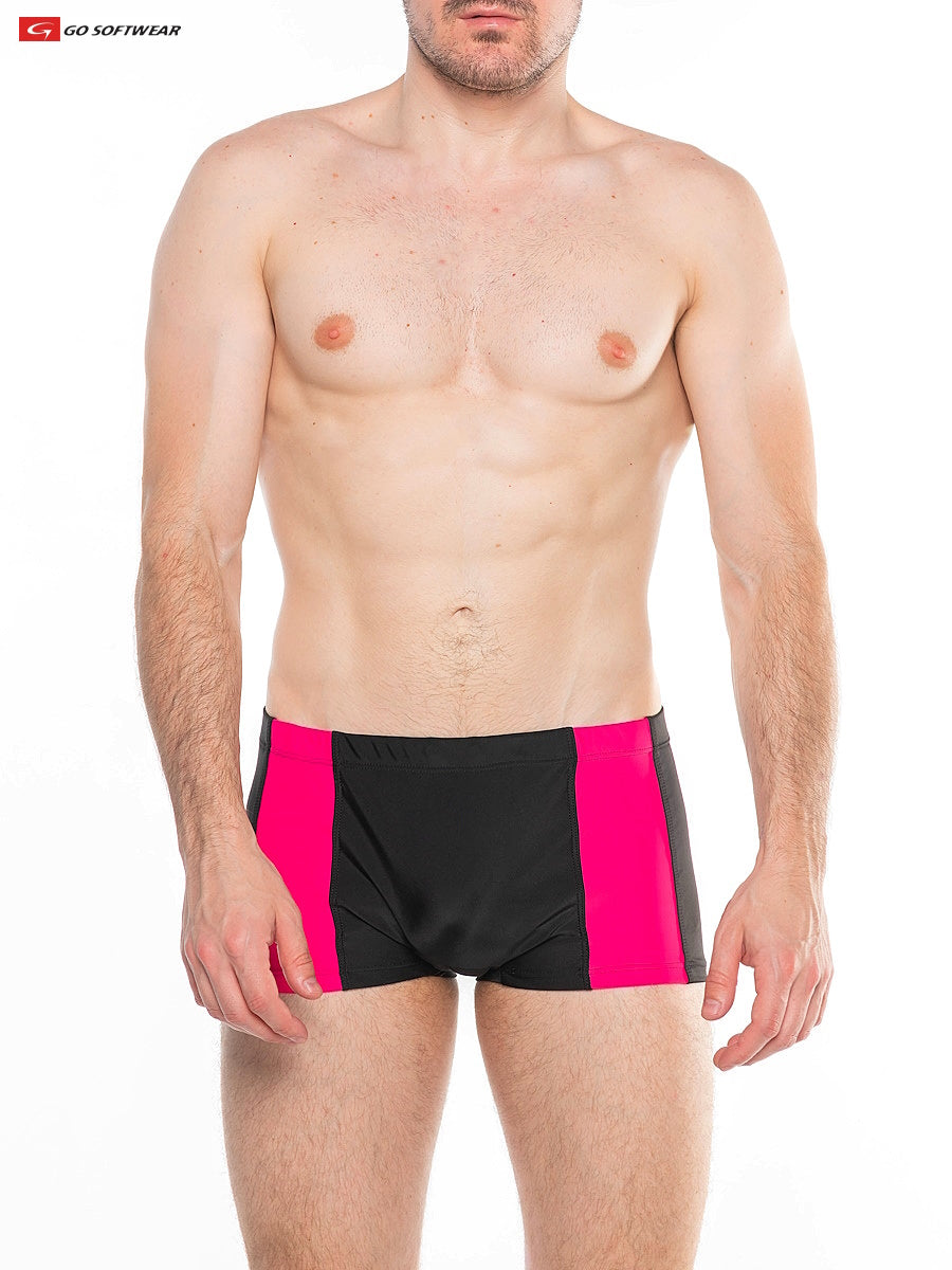 Go Softwear 4510 Men's Splash Sq-Cut Swim w/Cock-Ring - Onyx