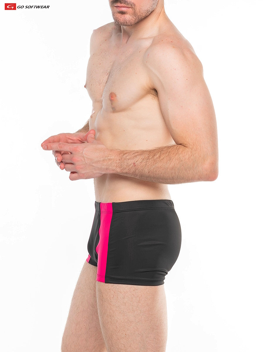 Go Softwear 4510 Men's Splash Sq-Cut Swim w/Cock-Ring - Onyx