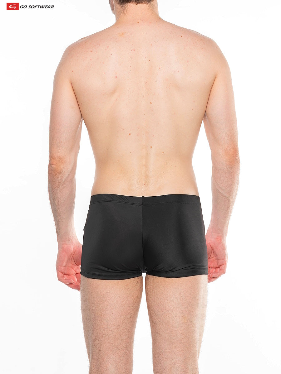 Go Softwear 4510 Men's Splash Sq-Cut Swim w/Cock-Ring - Onyx