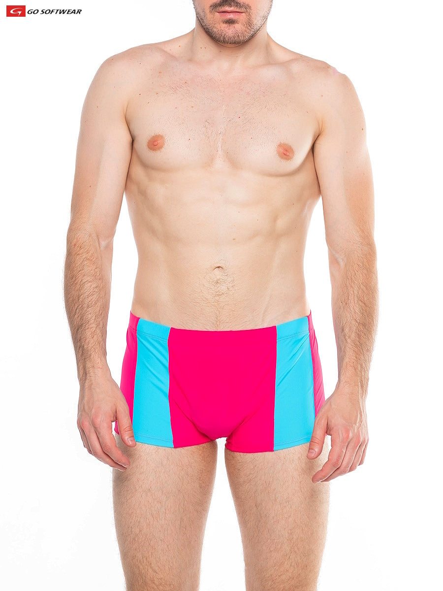 Go Softwear 4510 Men's Splash Sq-Cut Swim w/Cock-Ring - Paradise Pink