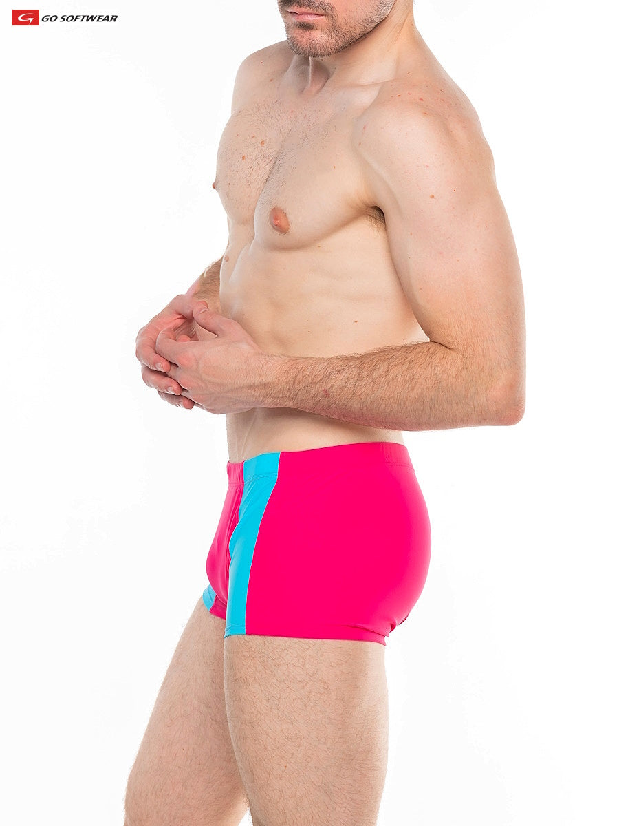 Go Softwear 4510 Men's Splash Sq-Cut Swim w/Cock-Ring - Paradise Pink