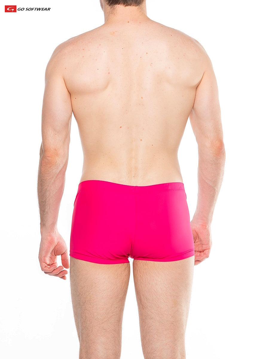 Go Softwear 4510 Men's Splash Sq-Cut Swim w/Cock-Ring - Paradise Pink