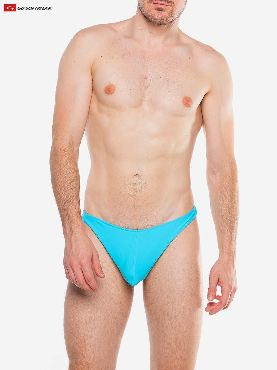 Go Softwear 4559 Men's Splash C-Ring Thong Swim - Aquamarine