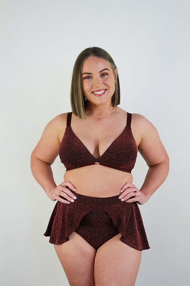 Glitteratti High Waist Skort Pink