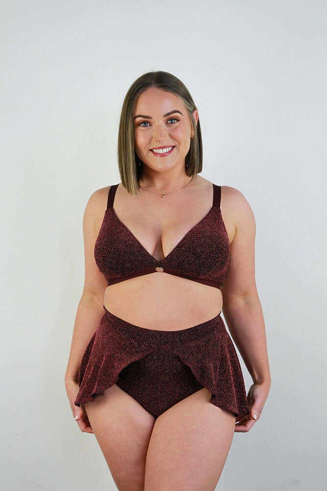 Glitteratti High Waist Skort Pink