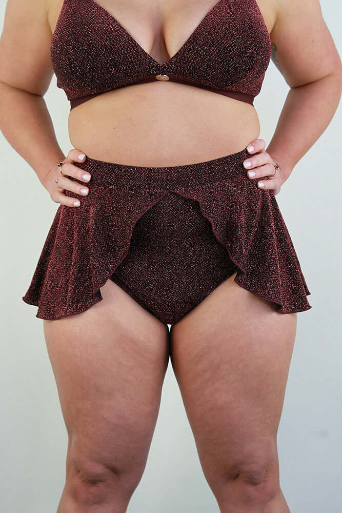 Glitteratti High Waist Skort Pink