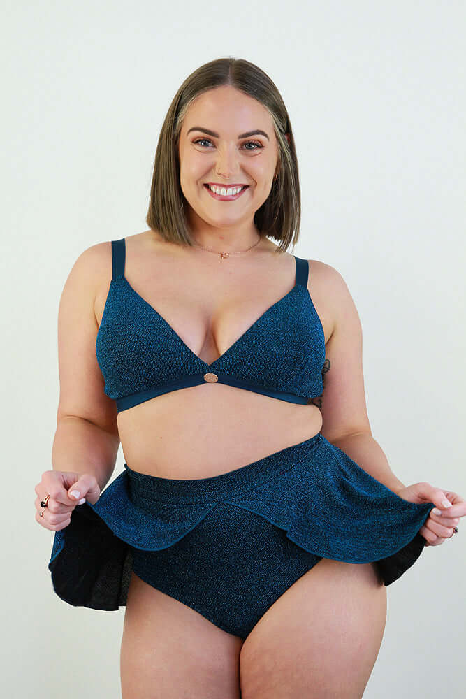 Glitteratti High Waist Skort Teal