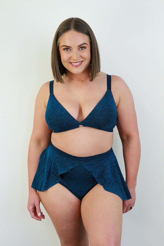 Glitteratti High Waist Skort Teal