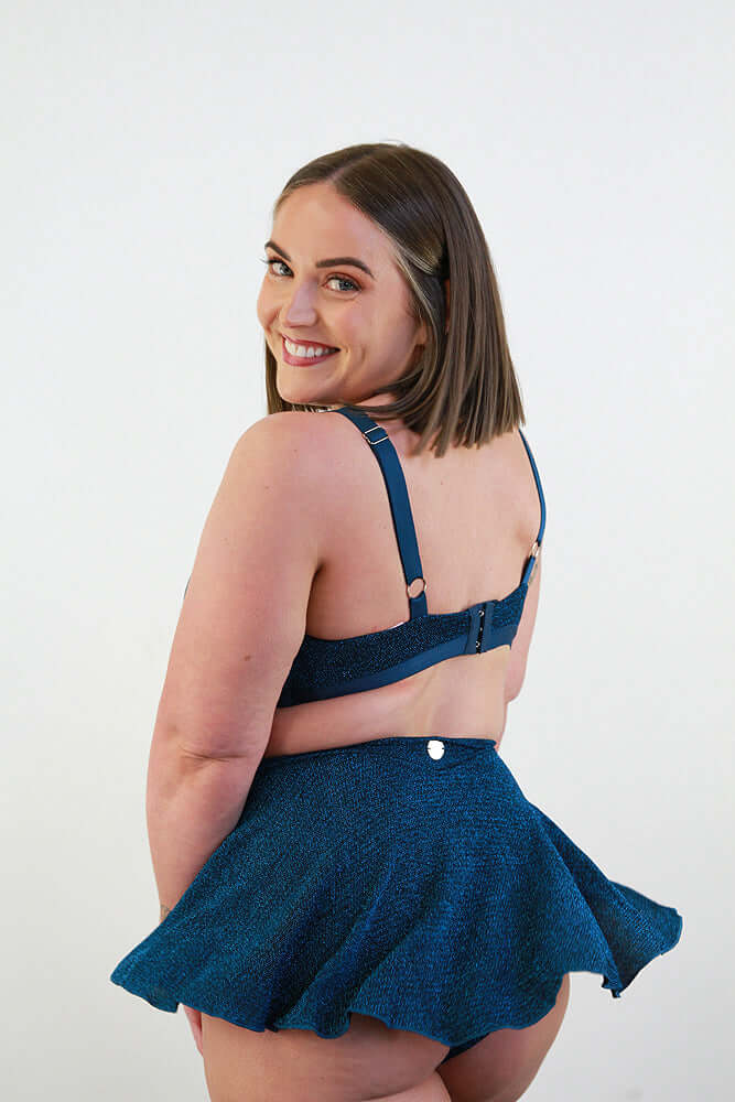 Glitteratti High Waist Skort Teal