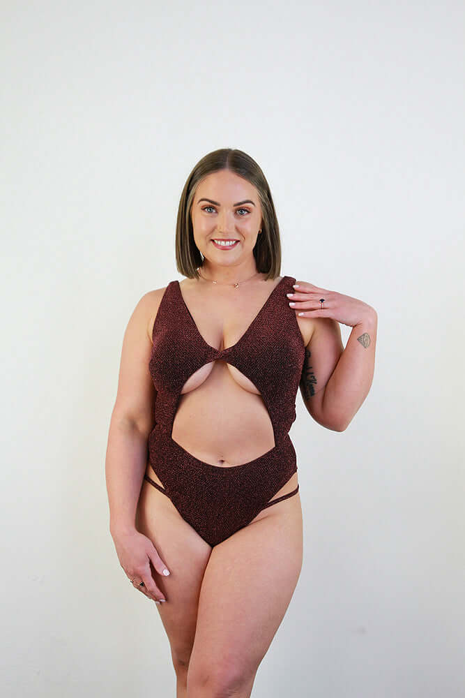 Glitteratti Knot Bodysuit Pink
