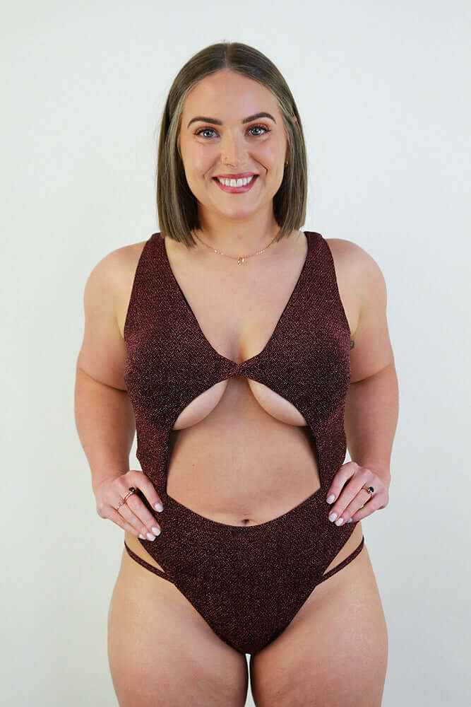 Glitteratti Knot Bodysuit Pink