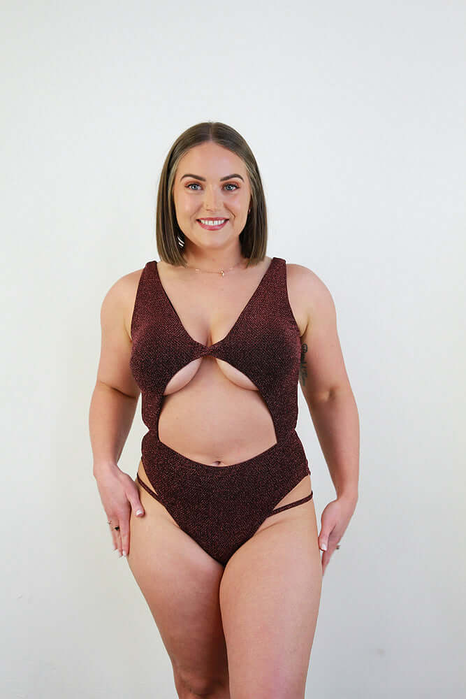 Glitteratti Knot Bodysuit Pink