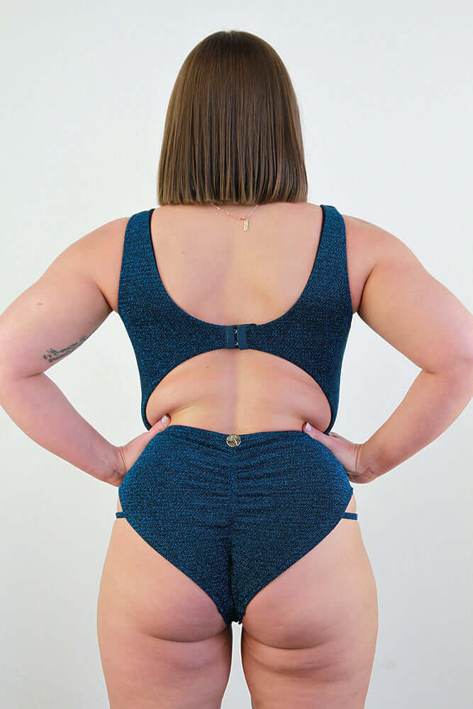 Glitteratti Knot Bodysuit Teal