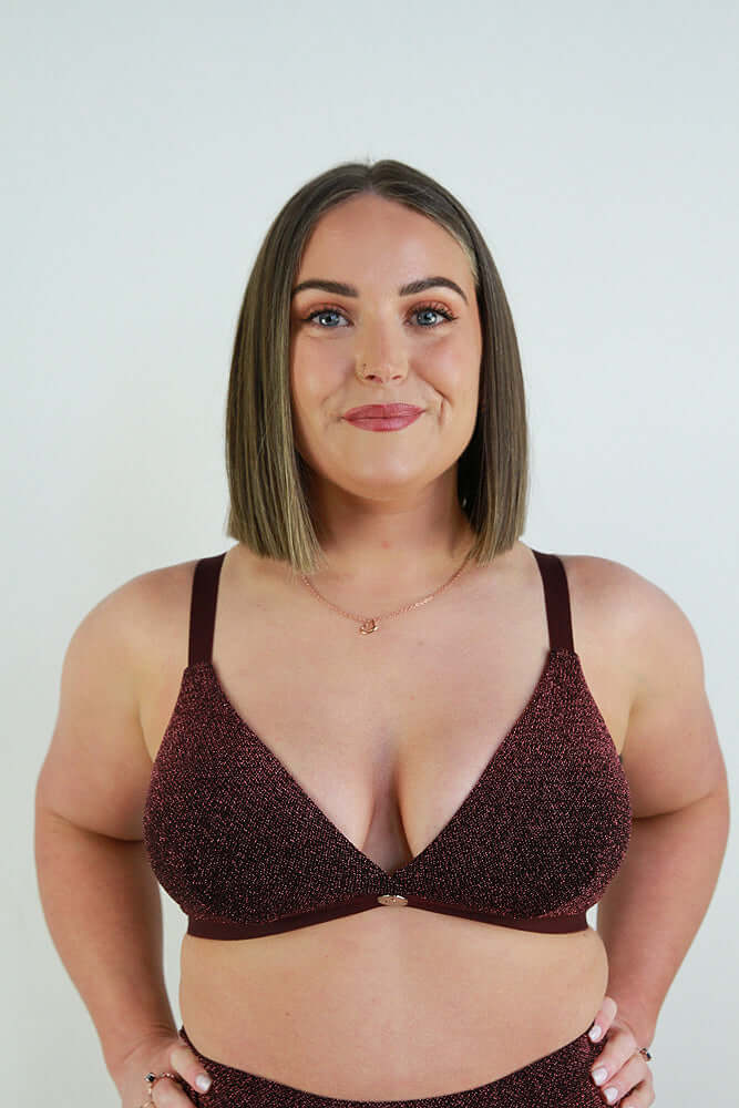 Glitteratti Plunge Bra Pink