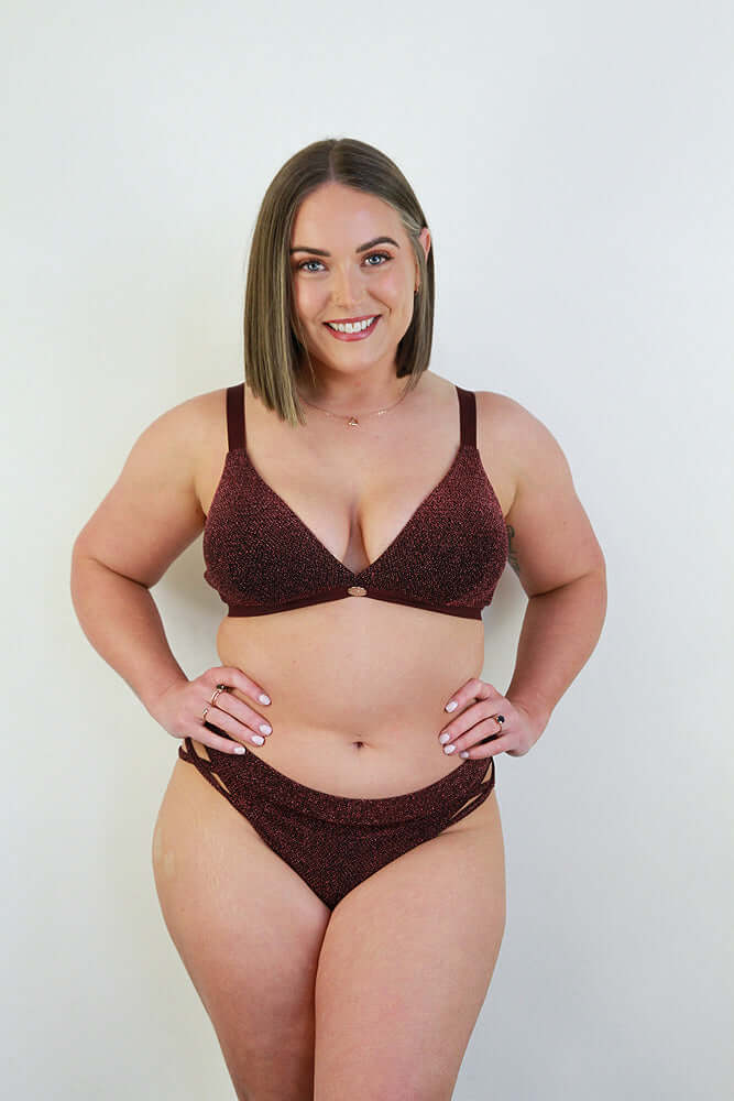 Glitteratti Plunge Bra Pink
