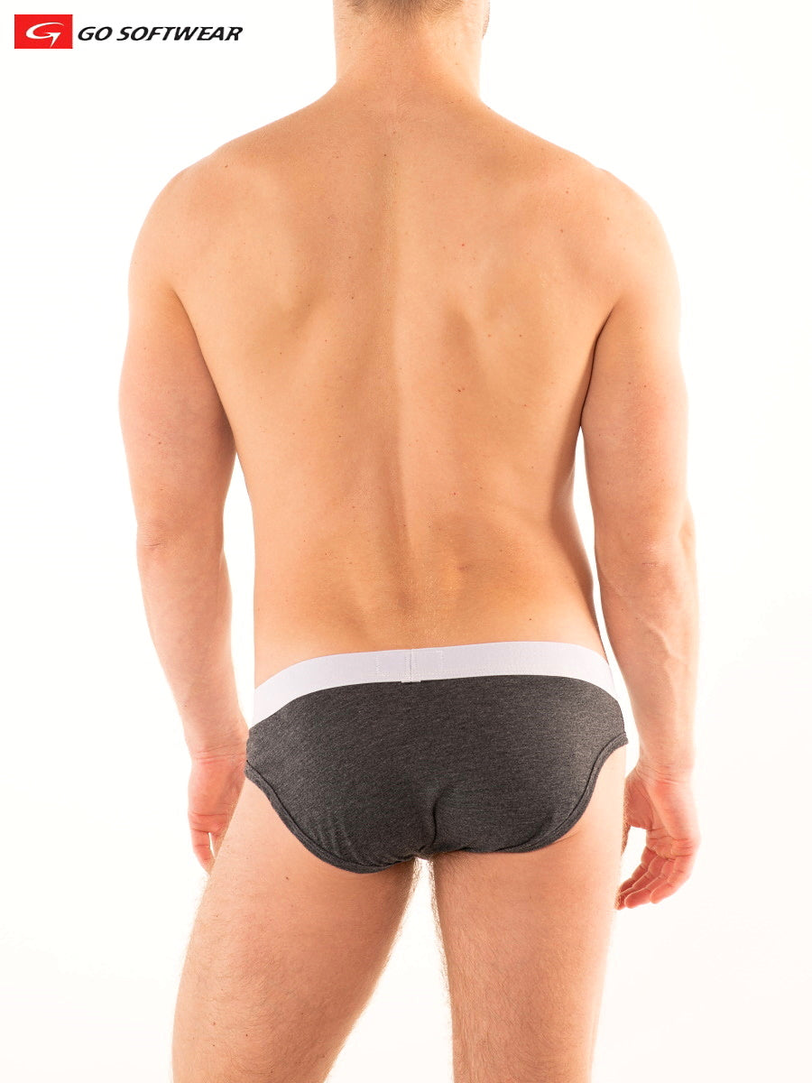 Go Softwear 2722 Men's Boost Padded Bikini Brief - Charcoal