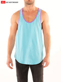 Go Softwear 4867 Men's Athletic Y-Back Tank Top - Aqua Blue
