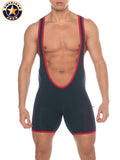 AMERICAN JOCK 8218 Men's Phys Ed Super Scoop Singlet - Navy