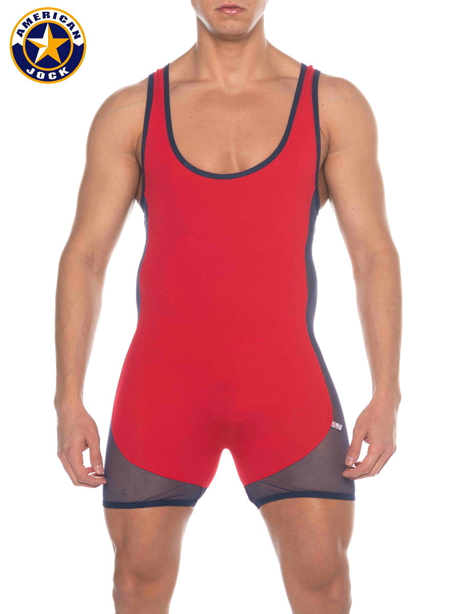 AMERICAN JOCK 8213 Men's Phys Ed Wrestler - Red