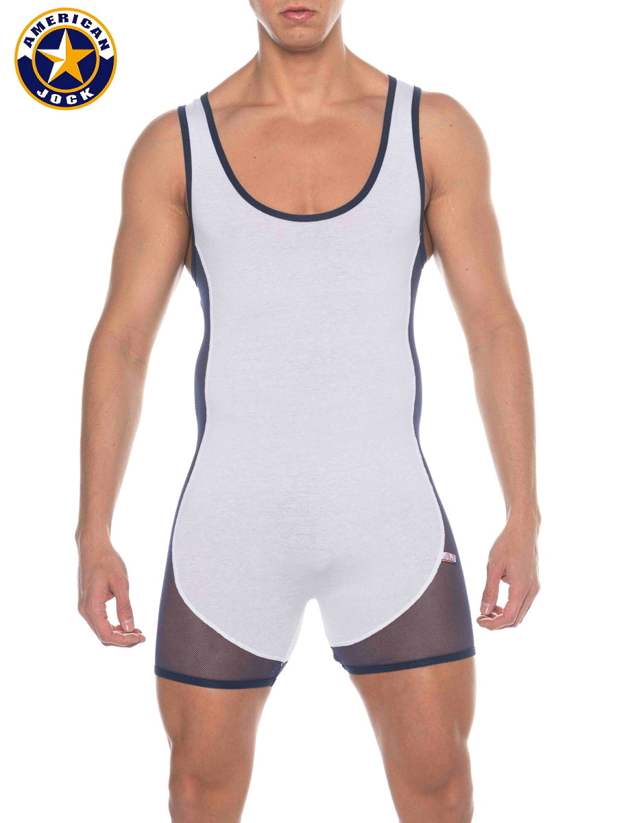 AMERICAN JOCK 8213 Men's Phys Ed Wrestler - White