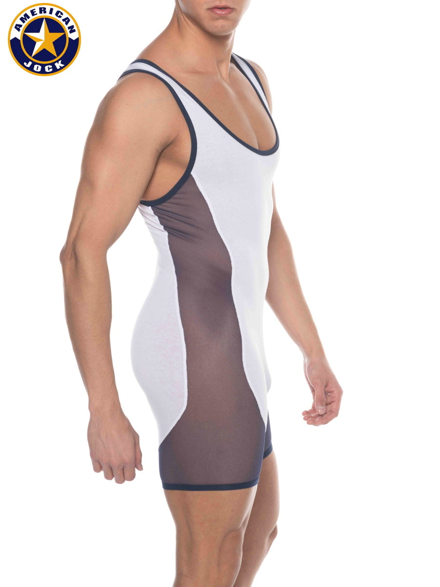 AMERICAN JOCK 8213 Men's Phys Ed Wrestler - White