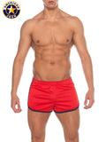 AMERICAN JOCK 8211 Men's Phys Ed Track Short - Red