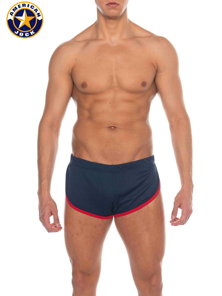 AMERICAN JOCK 8206 Men's Phys Ed Cool Down Short - Navy