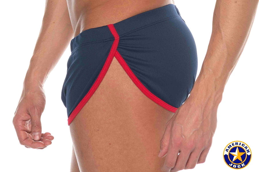 AMERICAN JOCK 8206 Men's Phys Ed Cool Down Short - Navy