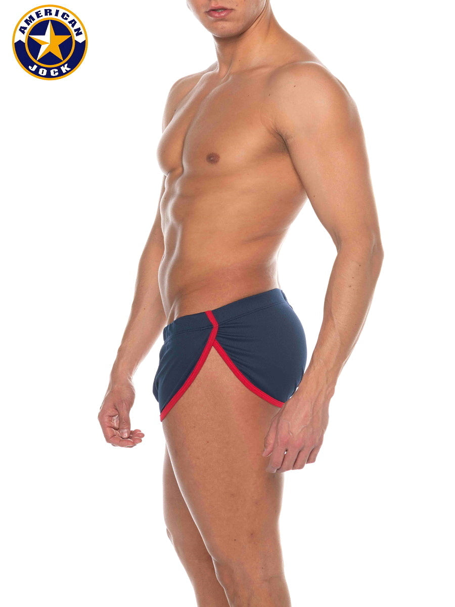 AMERICAN JOCK 8206 Men's Phys Ed Cool Down Short - Navy