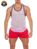 AMERICAN JOCK 8205 Men's Phys Ed Bodybuilder Tank - White