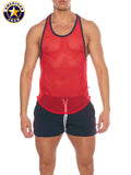 AMERICAN JOCK 8205 Men's Phys Ed Bodybuilder Tank - Red