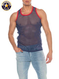 AMERICAN JOCK 8207 Men's Phys Ed Mesh Tank Top - Navy
