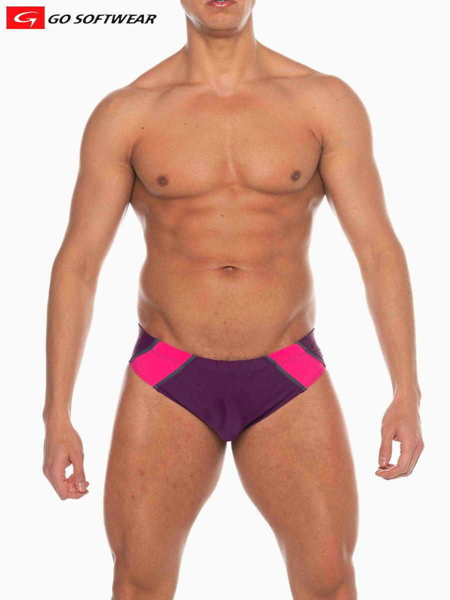 Go Softwear 4513 Men's Majorca Bikini Swim - Plum