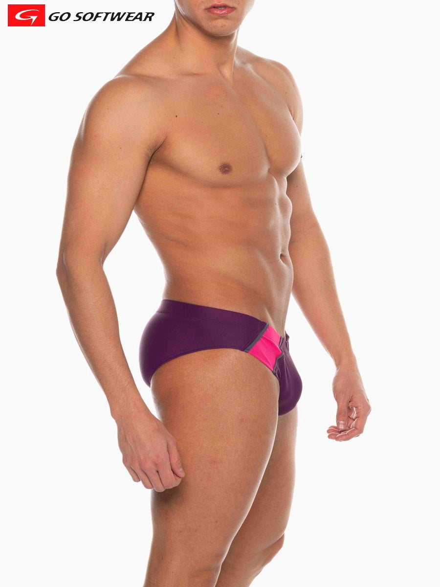 Go Softwear 4513 Men's Majorca Bikini Swim - Plum