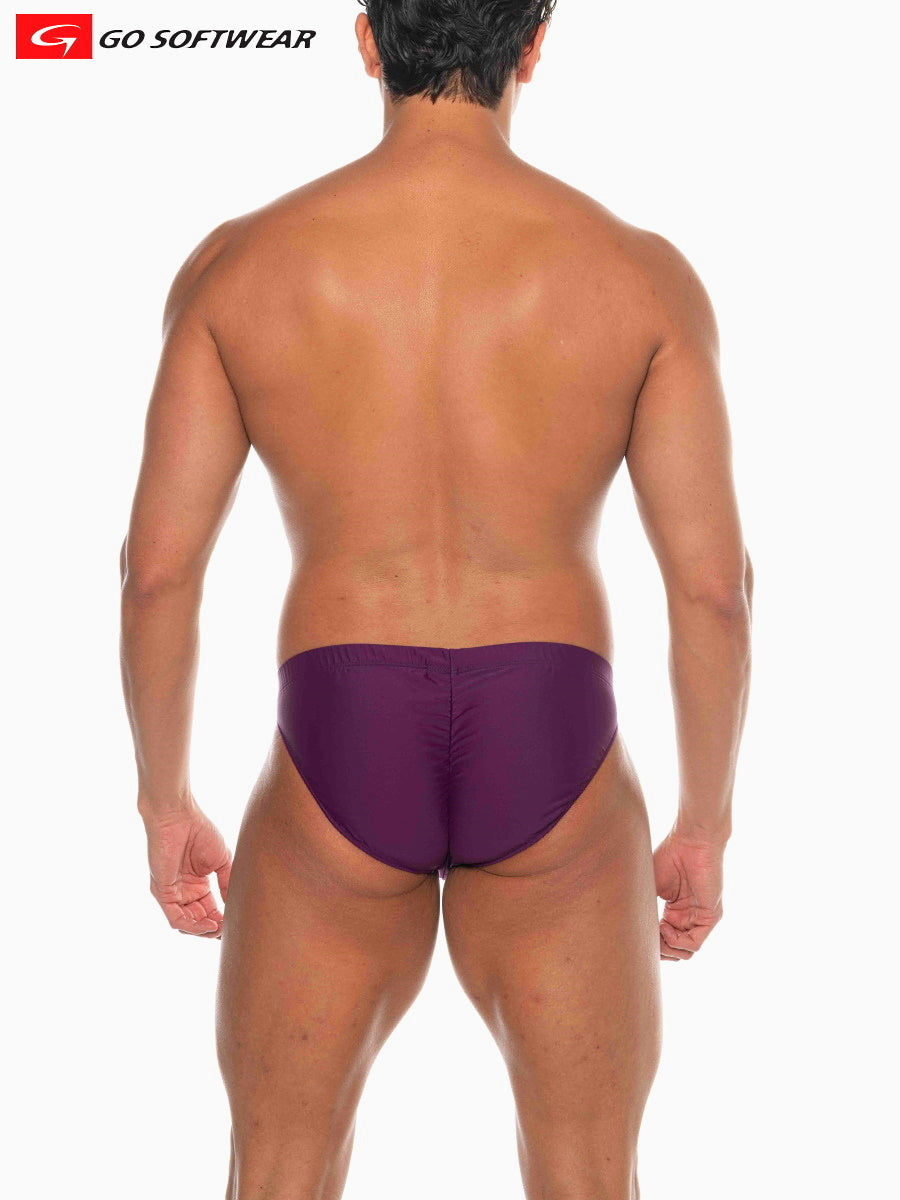 Go Softwear 4506 Men's La Palma 'Buns' Bikini Swim - Plum