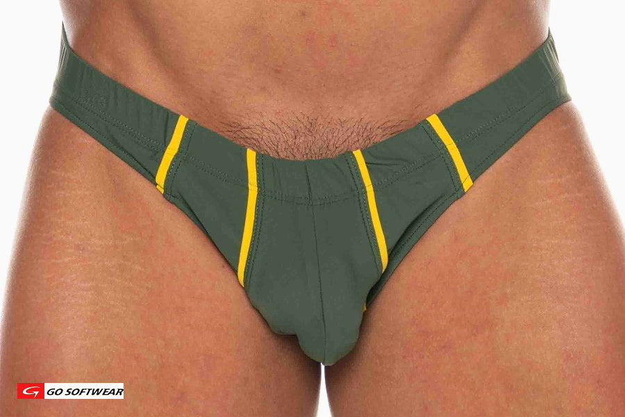 Go Softwear 4506 Men's La Palma 'Buns' Bikini Swim - Olive