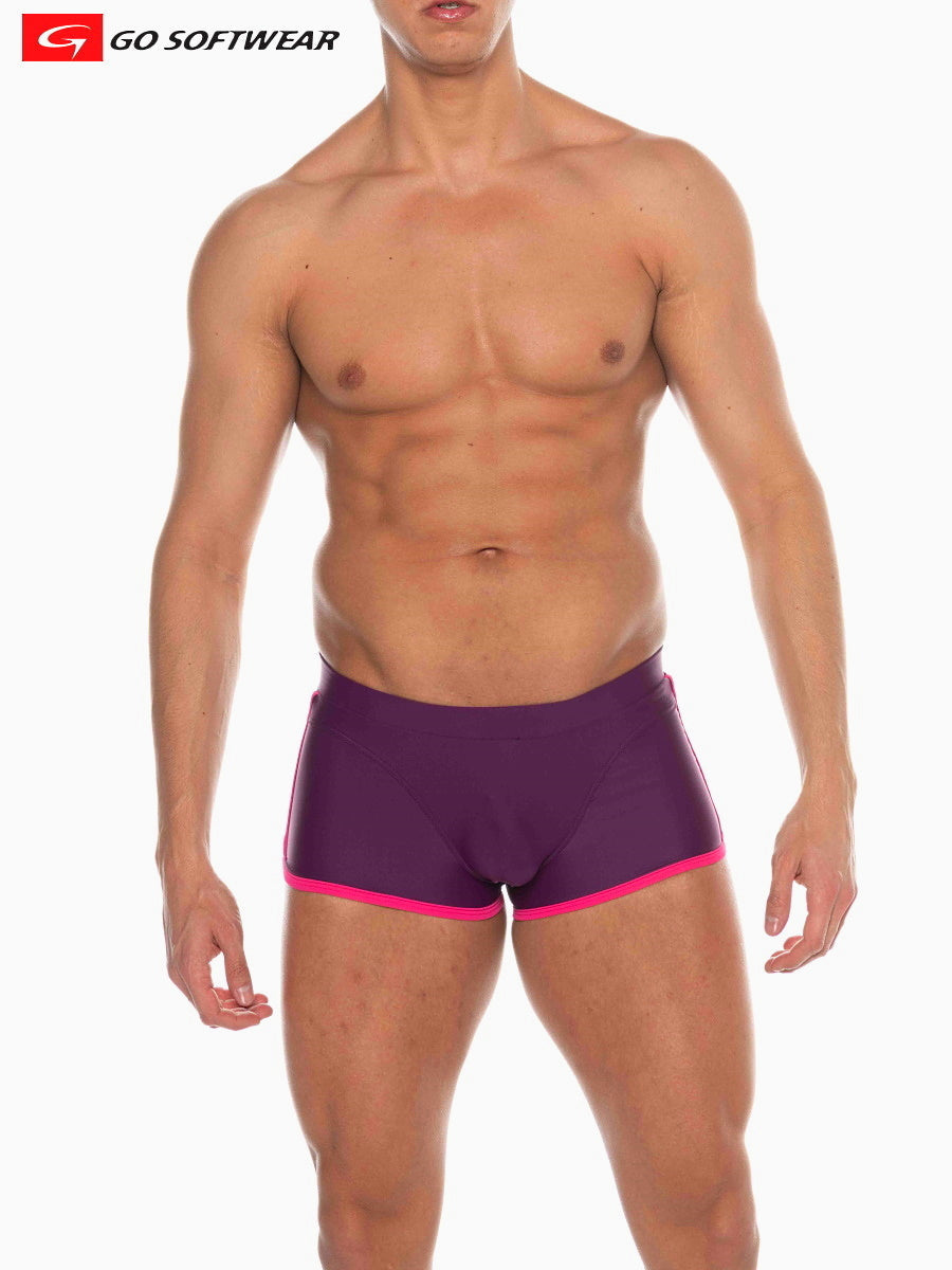 Go Softwear 4541 Men's Seychelles Sq-Cut Swim - Plum