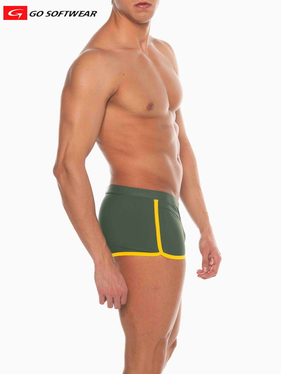 Go Softwear 4541 Men's Seychelles Sq-Cut Swim - Olive