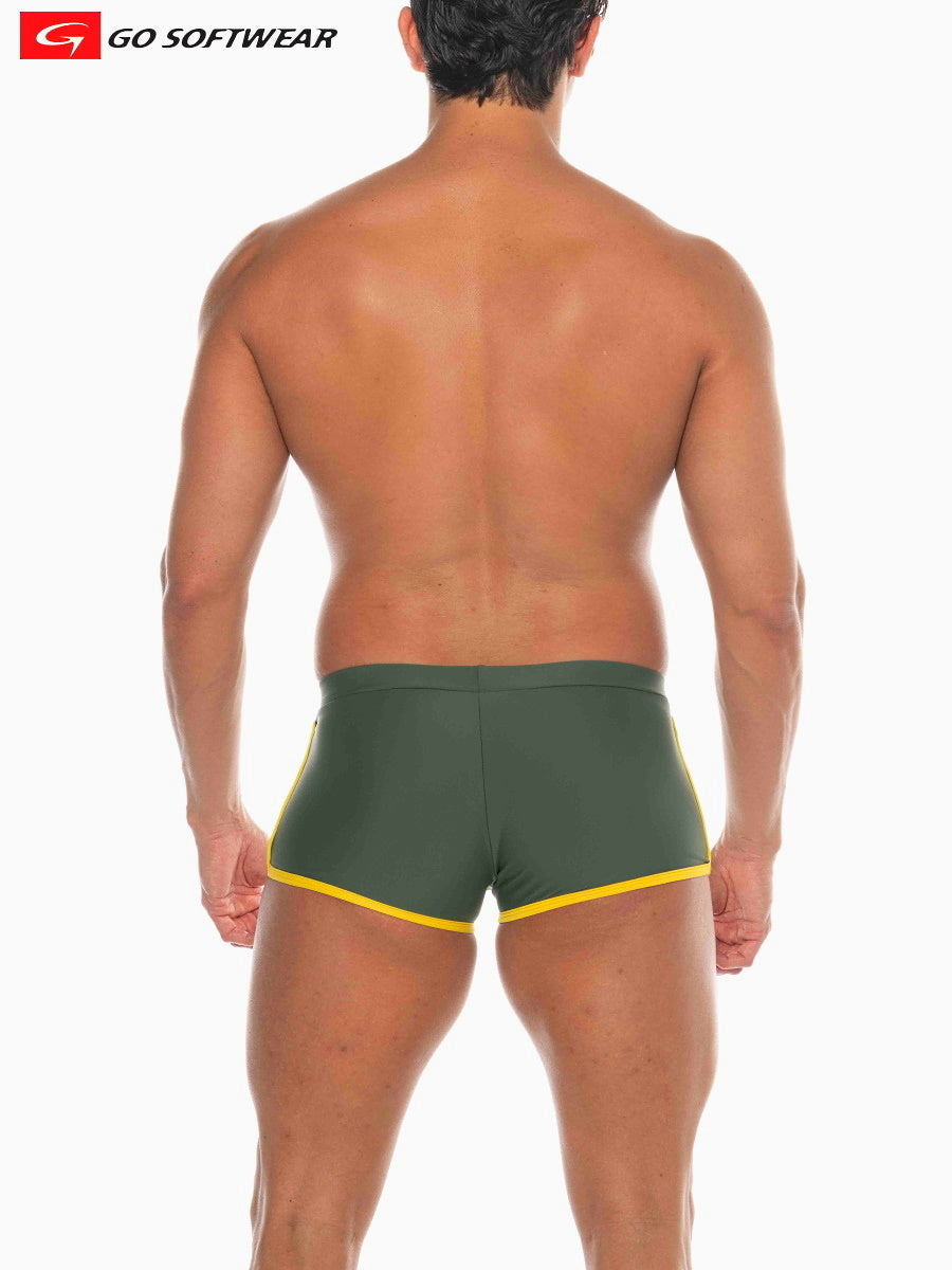Go Softwear 4541 Men's Seychelles Sq-Cut Swim - Olive